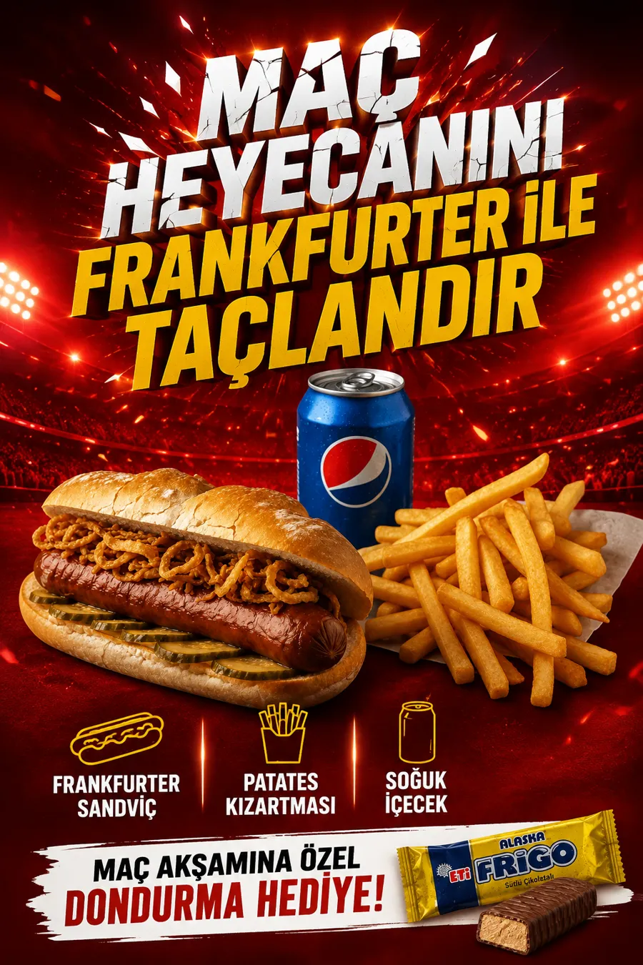 Maç heyecanını frankfurter ile taçlandır kampanya görseli
